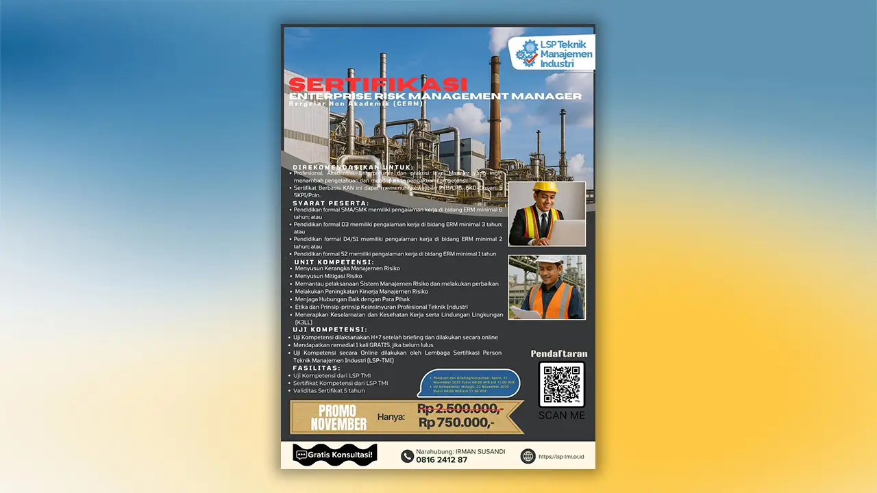 Promosi Akhir Tahun 2025 : Sertifikasi Enterprise Risk Management Manager