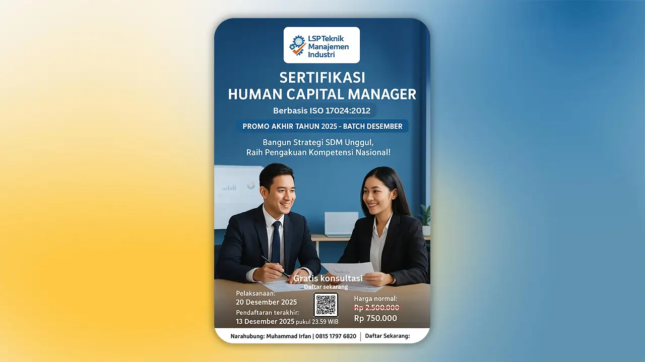 Promosi Akhir Tahun 2025 : Sertifikasi Human Capital Manager