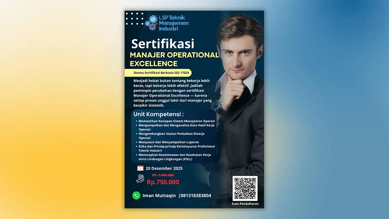 Promosi Akhir Tahun 2025 : Sertifikasi Manajer Operational Excellence