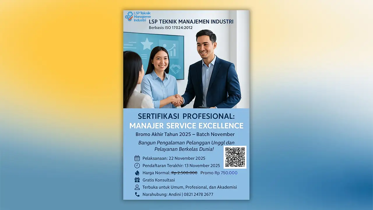 PROMO AKHIR TAHUN 2025 : MANAJER SERVICE EXCELLENCE