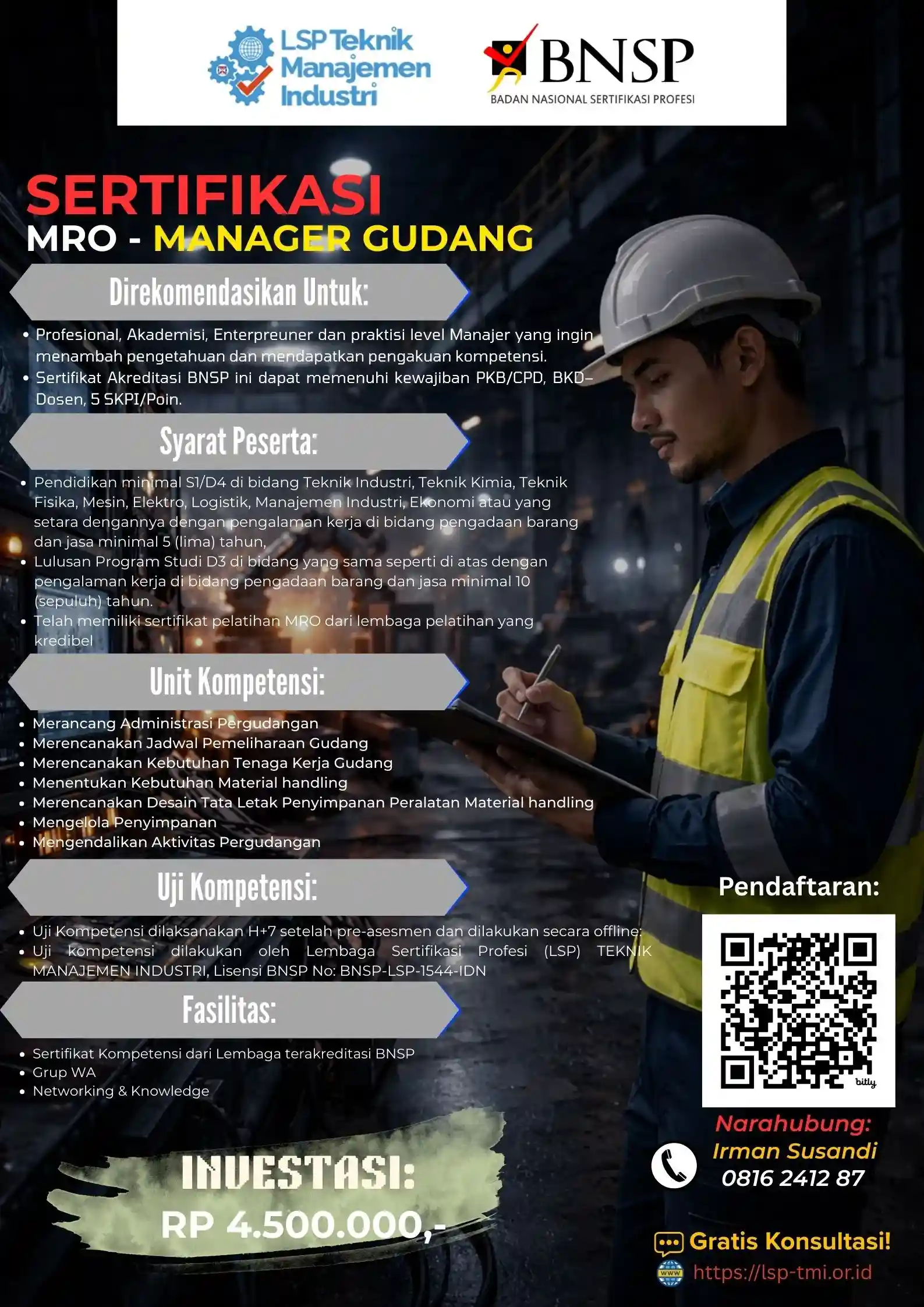 Promo Januari 2026 : MRO – MANAGER GUDANG