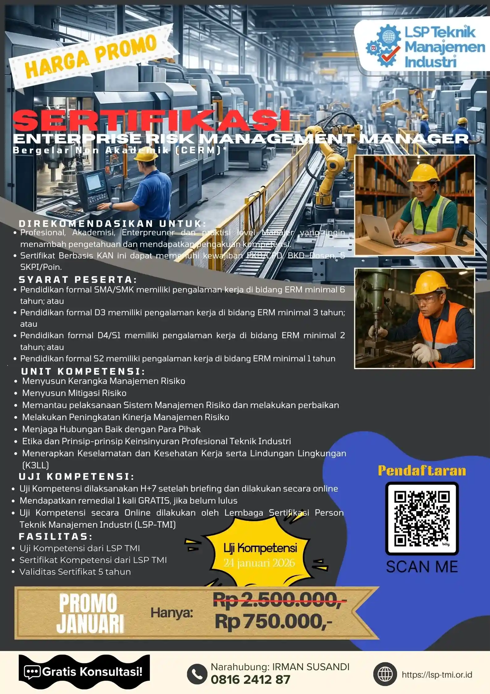 Promo Januari 2026 : ENTERPRISE RISK MANAGEMENT MANAGER