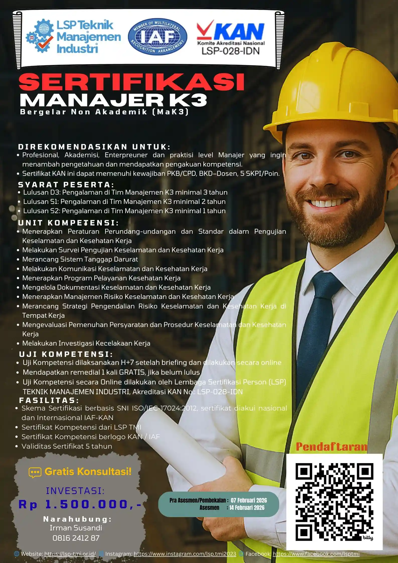 Februari 2026 : MANAJER K3