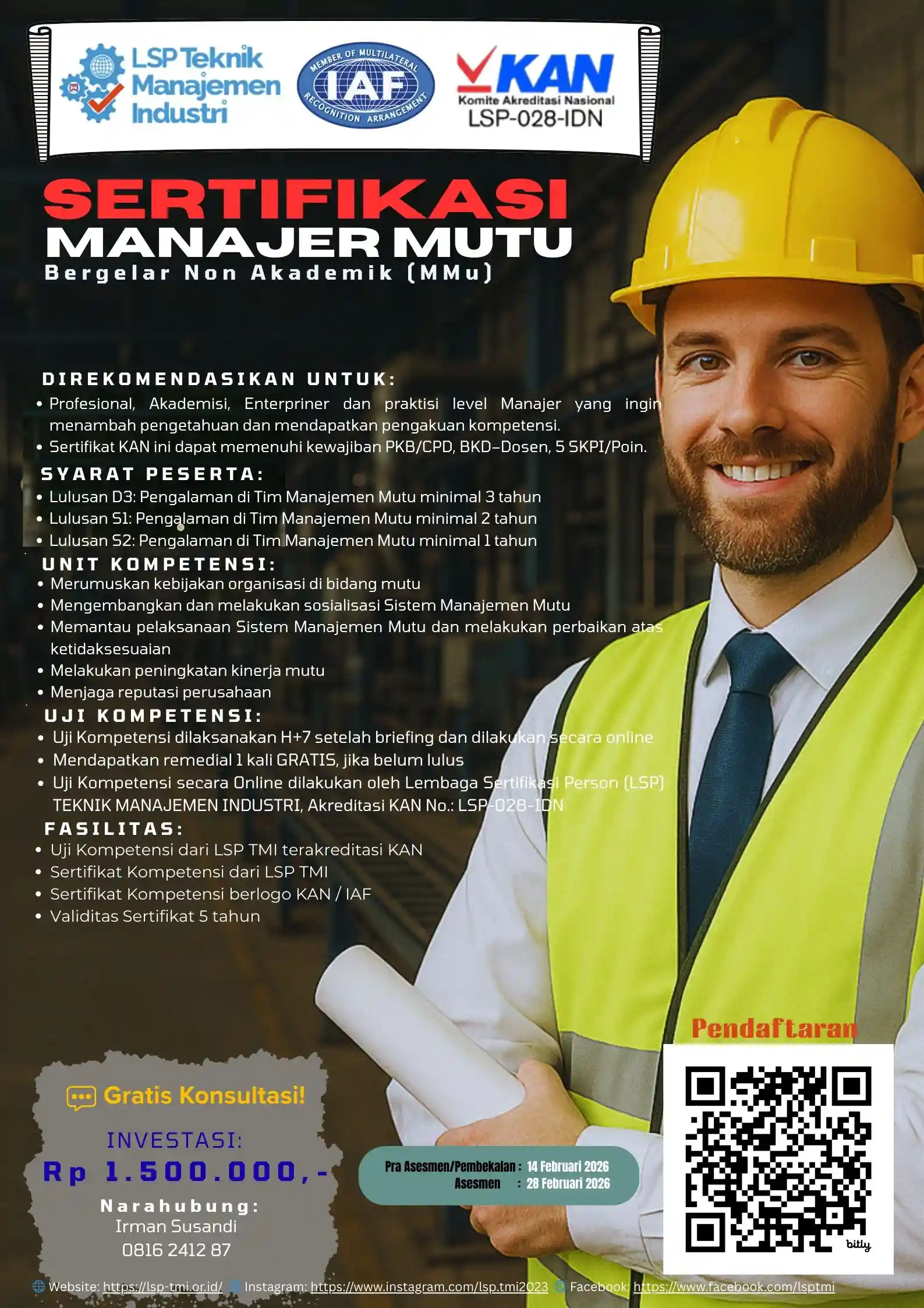 Februari 2026 : MANAJER MUTU