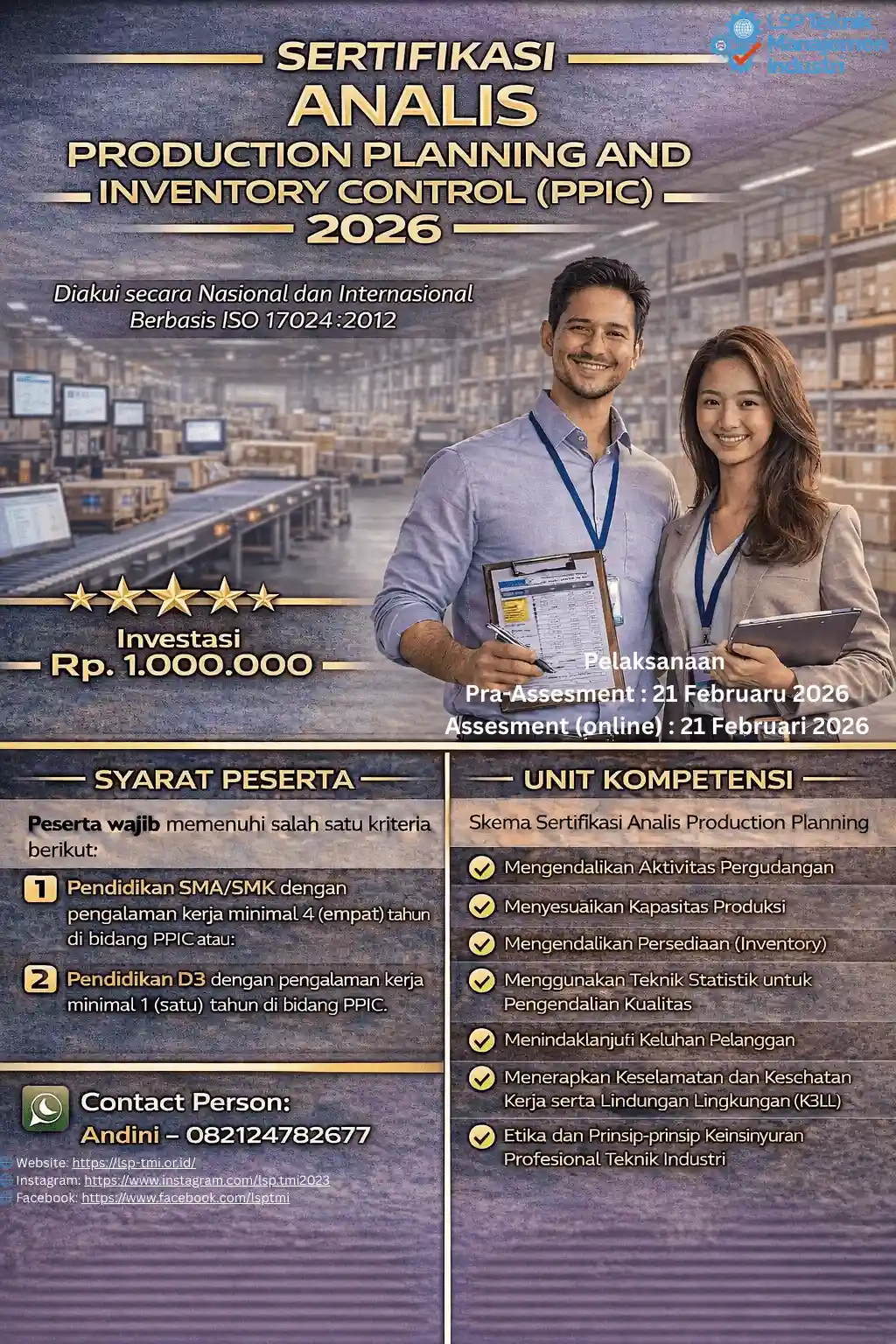 Februari 2026 : ANALIS PPIC 2026