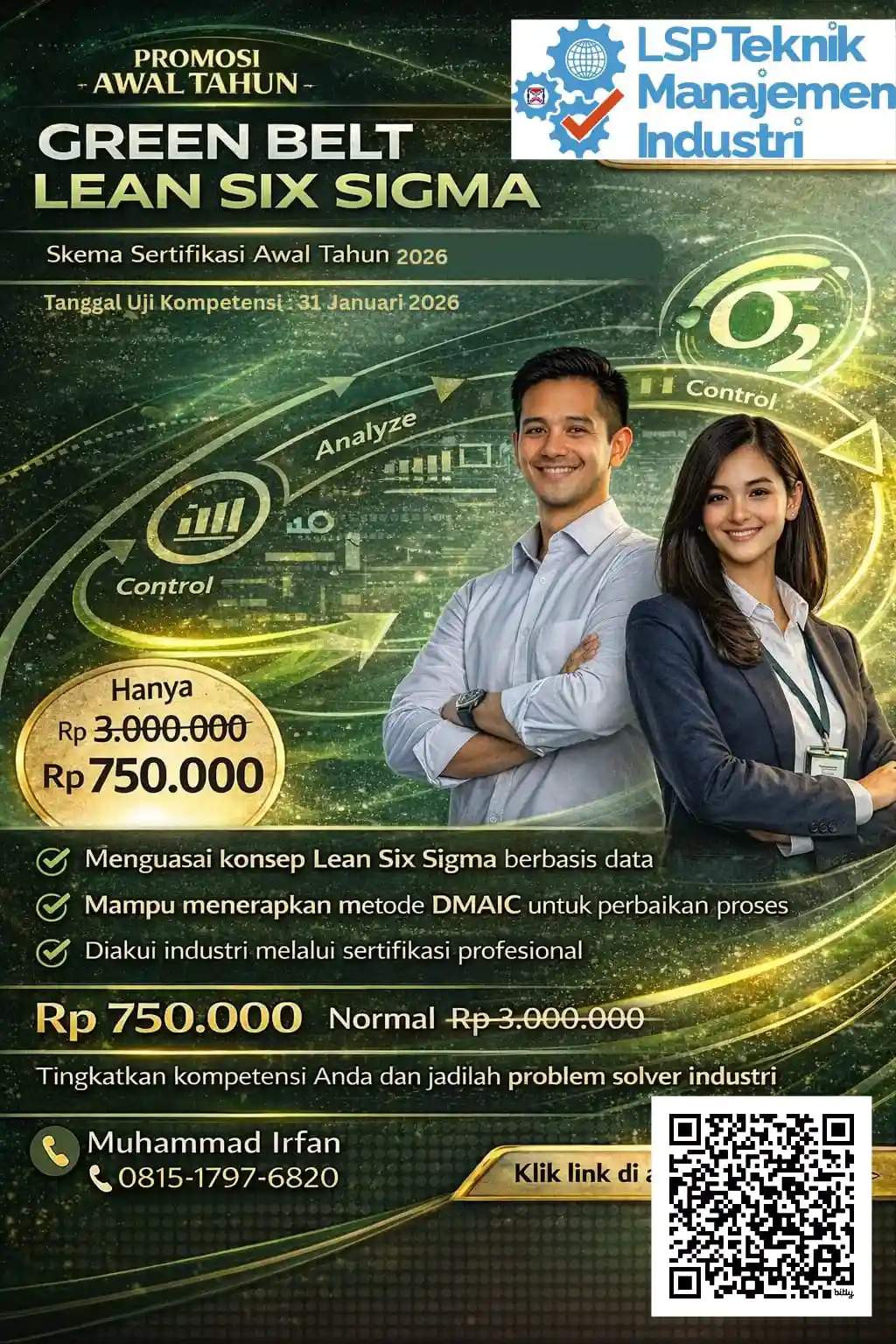 PROMOSI AWAL TAHUN 2026 SERTIFIKASI GREEN BELT LEAN SIX SIGMA