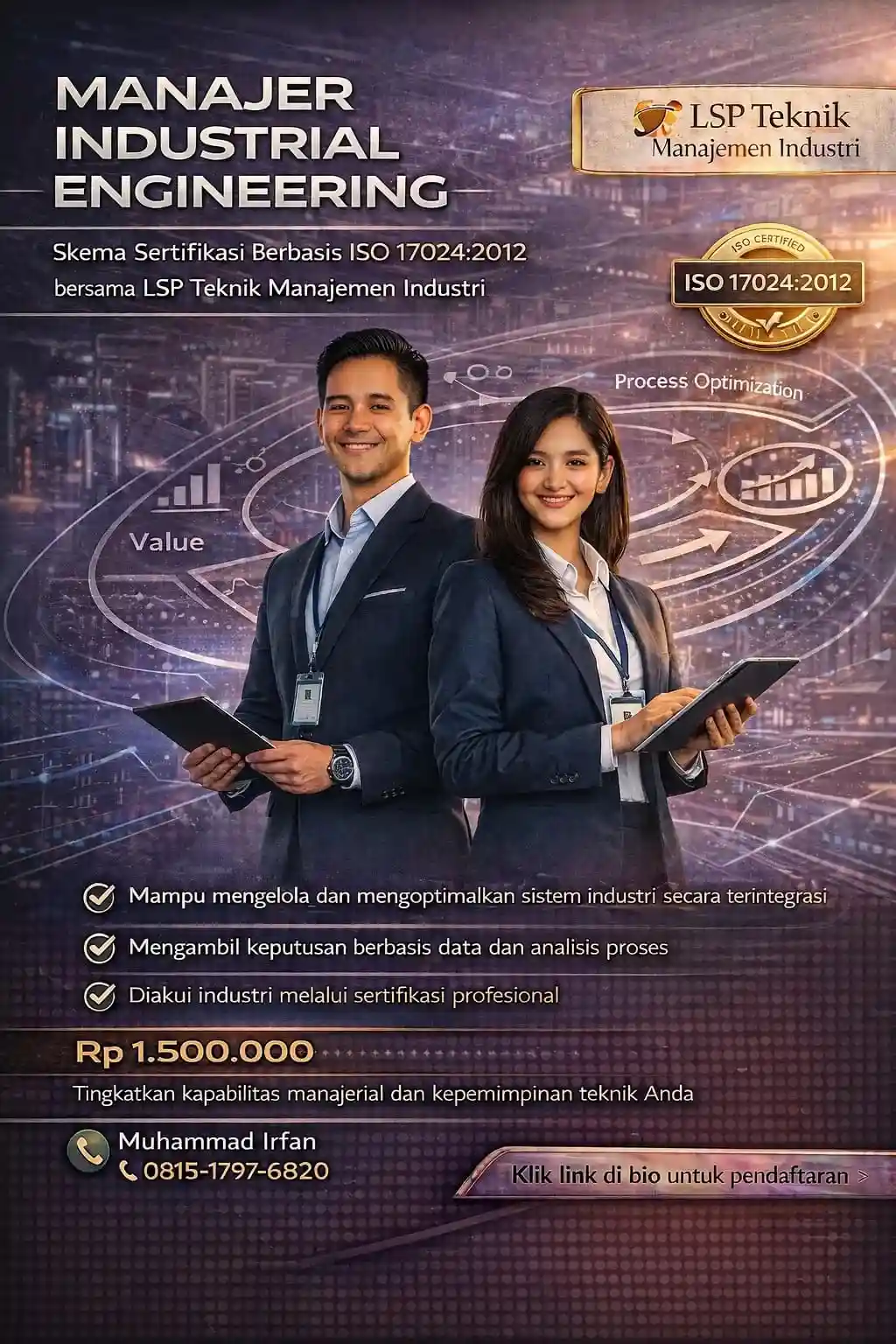 Promo Januari 2026 : SERTIFIKASI MANAJER INDUSTRIAL ENGINEERING