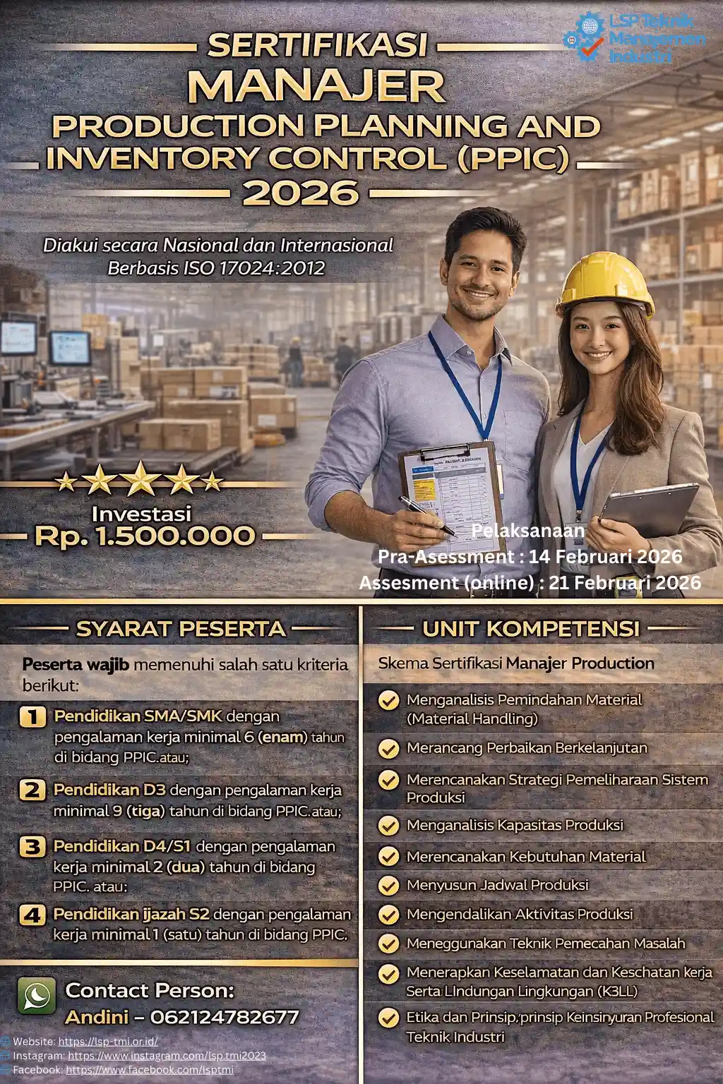 Februari 2026 : Manajer PPIC