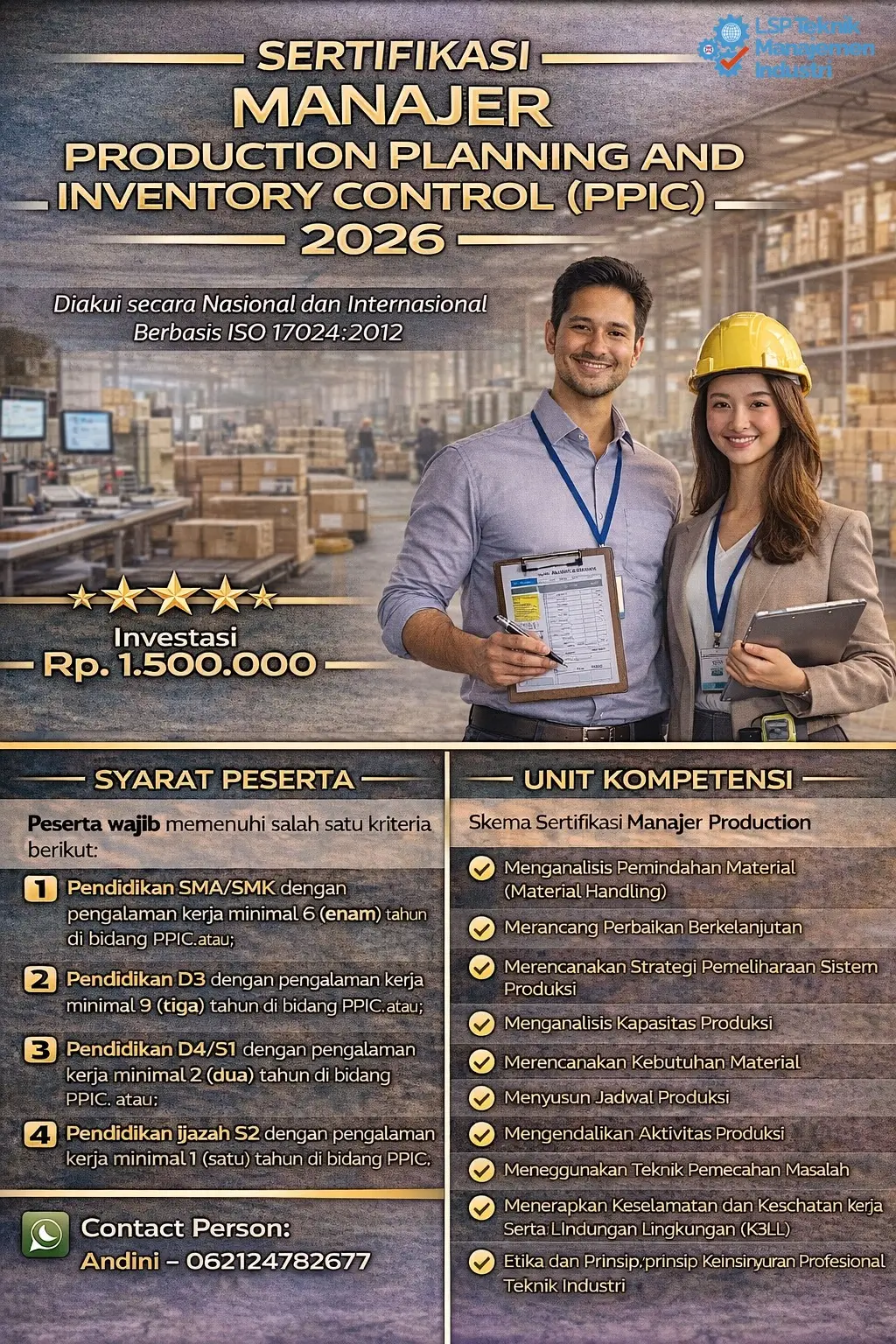 SERTIFIKASI MANAJER PPIC 2026