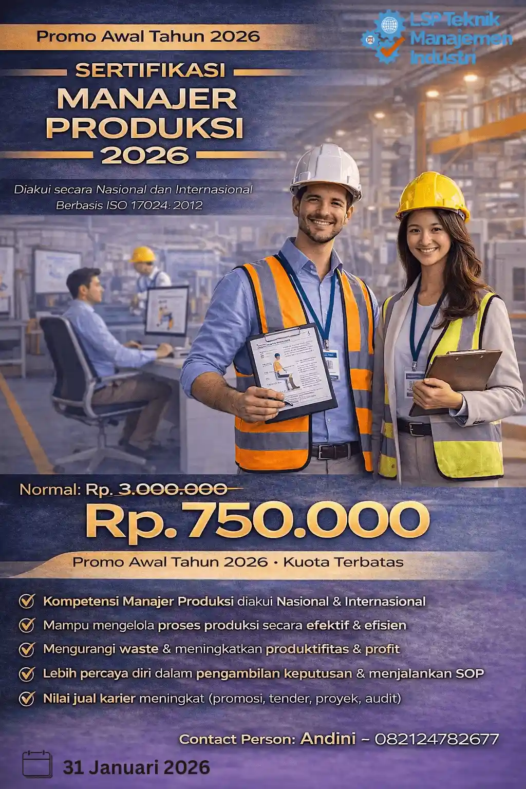 PROMO AWAL TAHUN 2026 Manajer Produksi