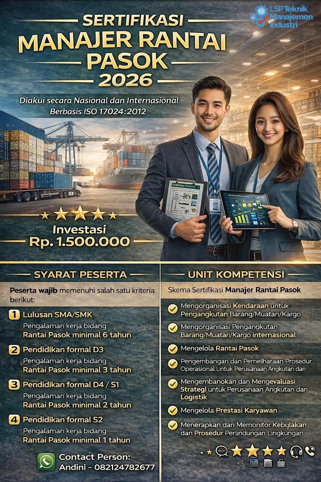 SERTIFIKASI MANAJER RANTAI PASOK 2026