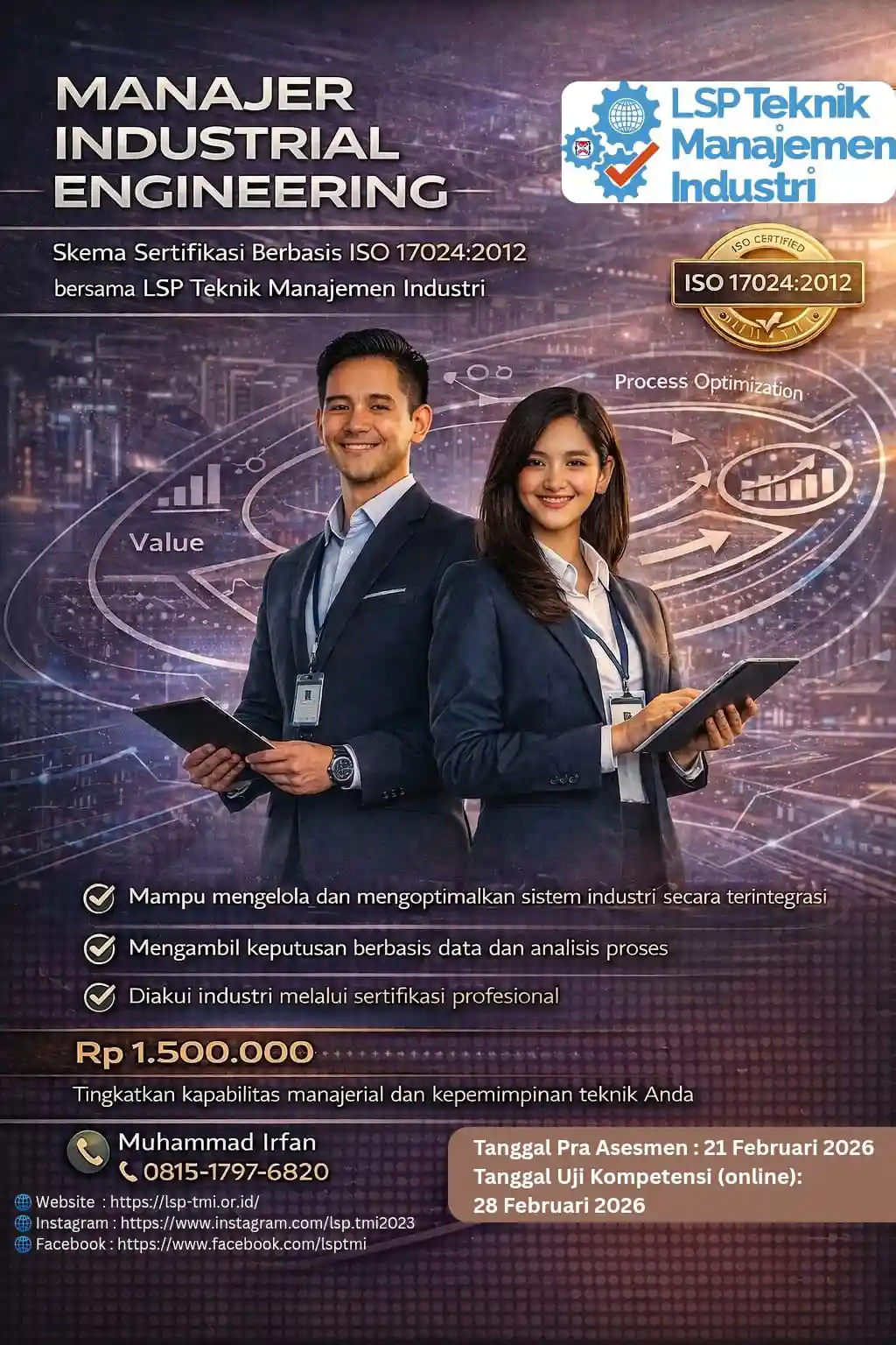 Februari 2026 : SERTIFIKASI MANAJER INDUSTRIAL ENGINEERING