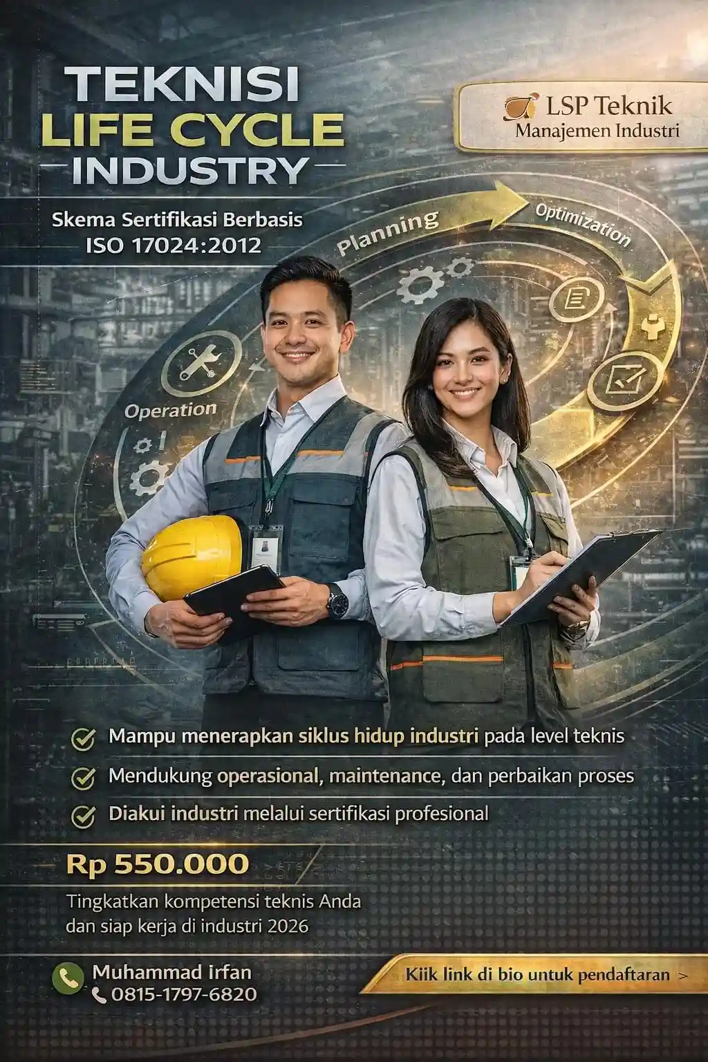 Promo Januari 2026 : SERTIFIKASI TEKNISI LIFE CYCLE INDUSTRY