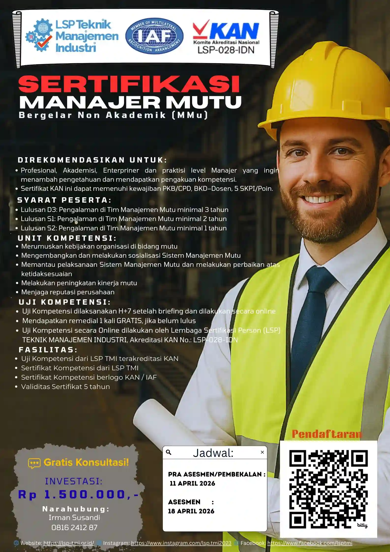 April 2026 : MANAJER MUTU