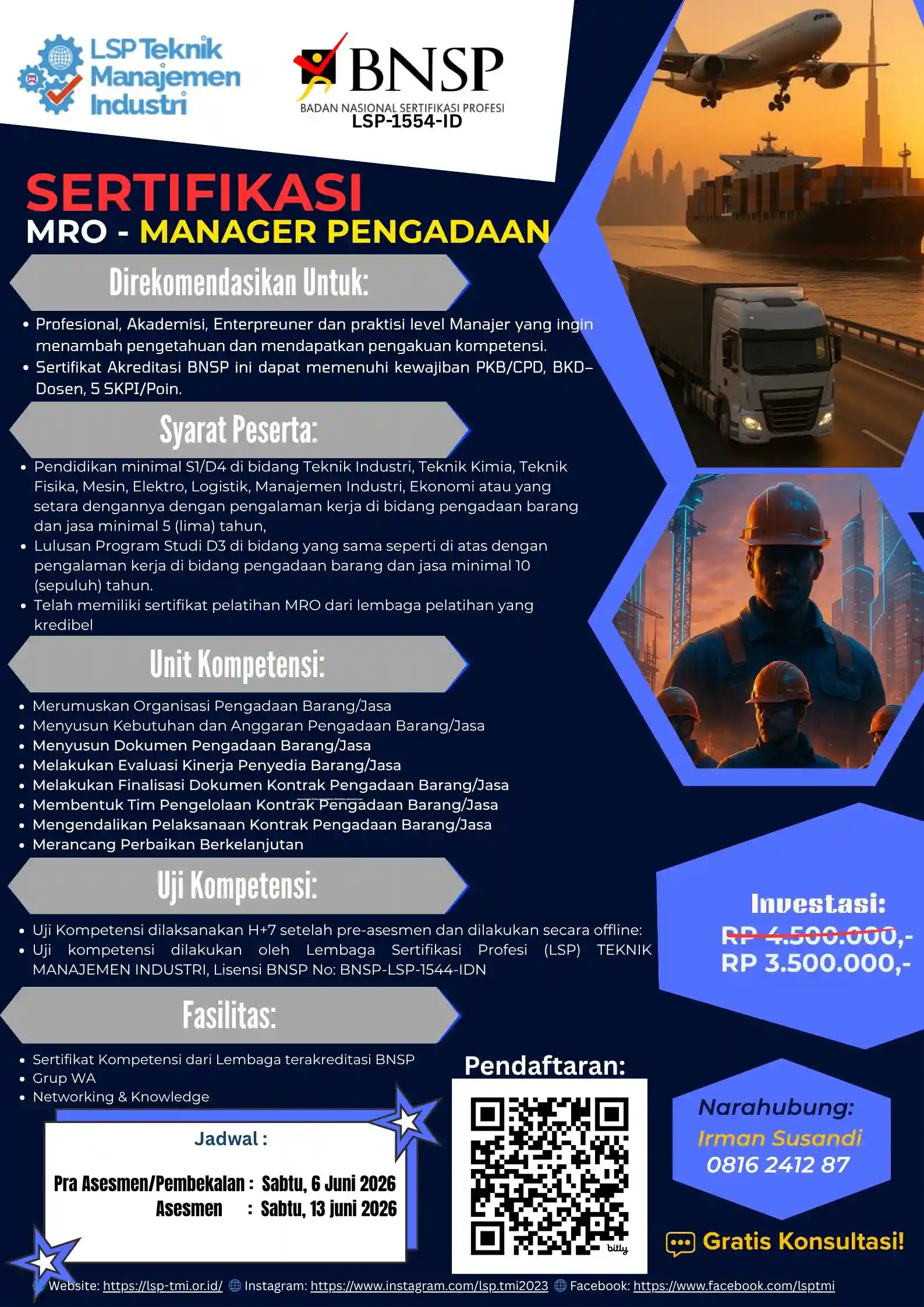 Juni 2026 : MRO – MANAGER PENGADAAN