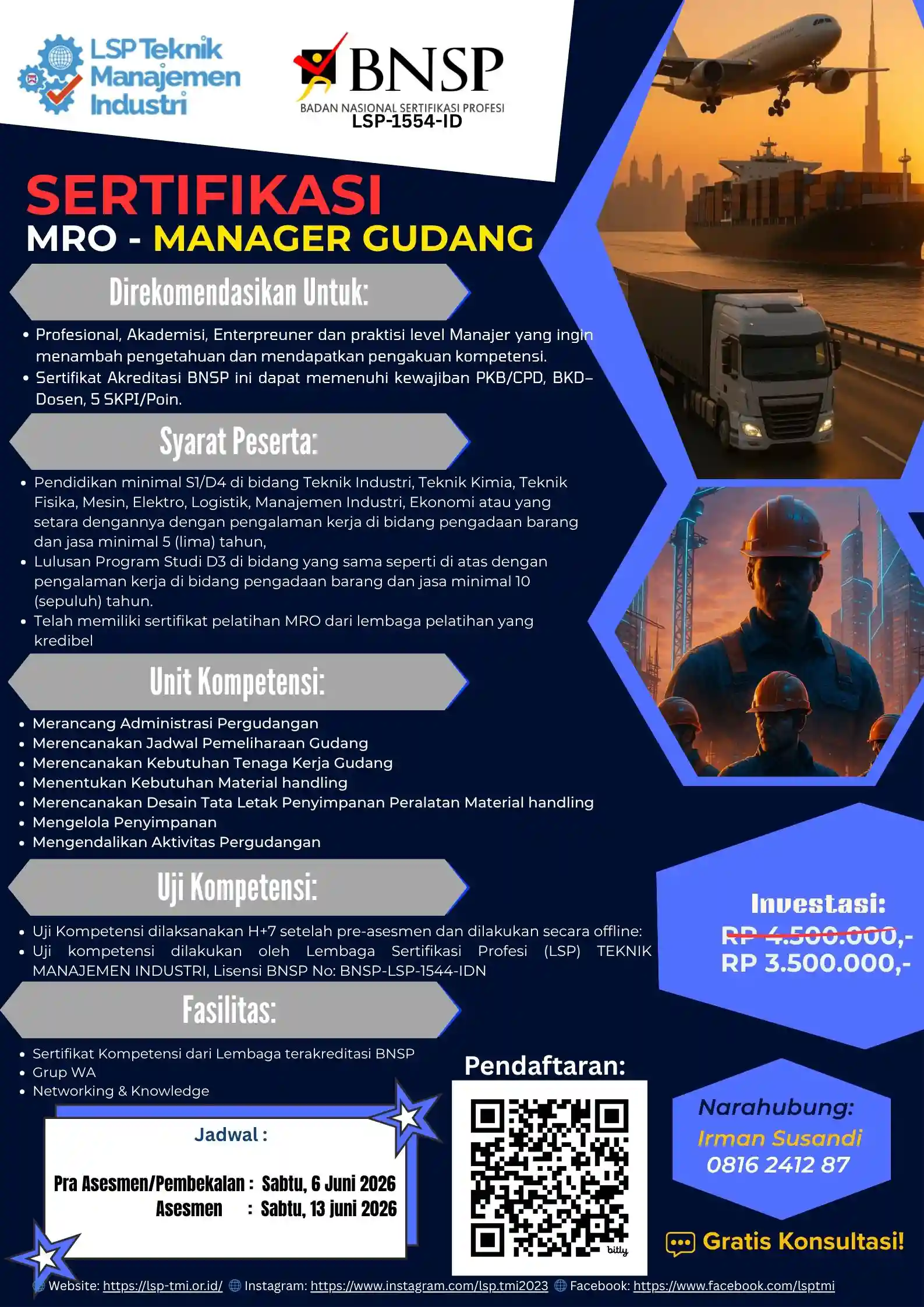 Juni 2026 : MRO – MANAGER GUDANG