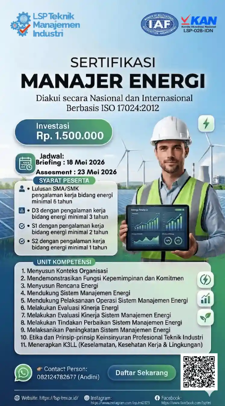 Mei 2026 : Manajer Energi