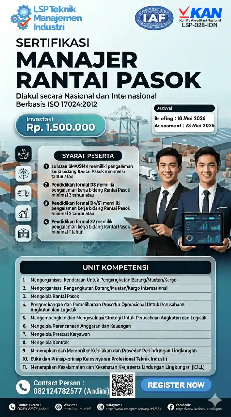 Mei 2026 : Manajer Rantai Pasok