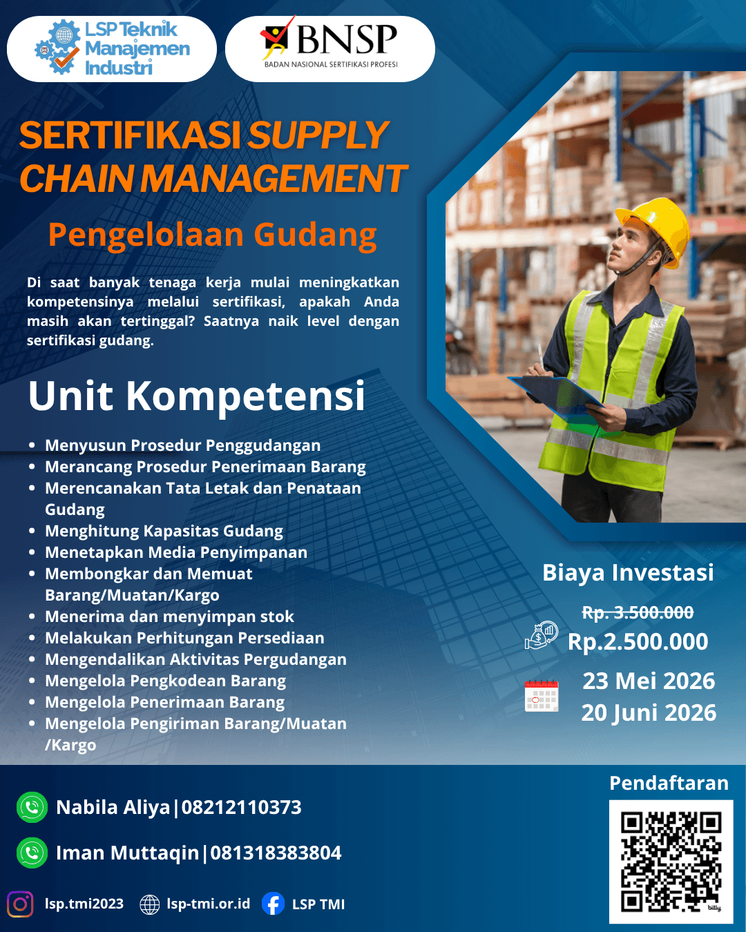 Juni 2026 :  Sertifikasi Pengelolaan Gudang