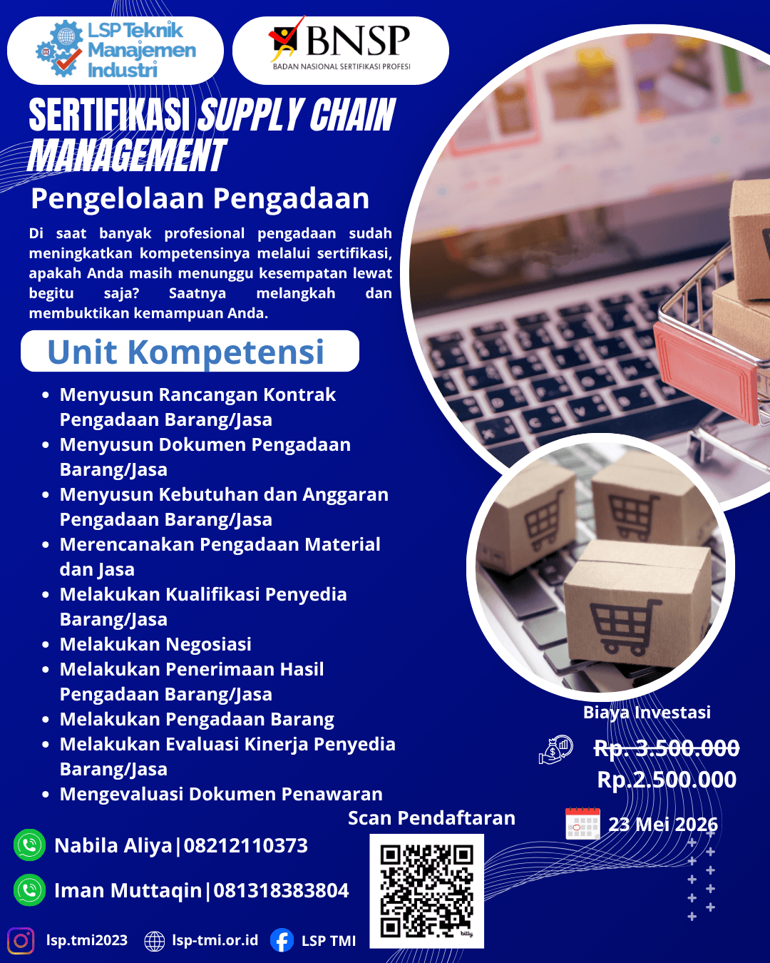 Juni 2026 :  Sertifikasi Pengelolaan Pengadaan