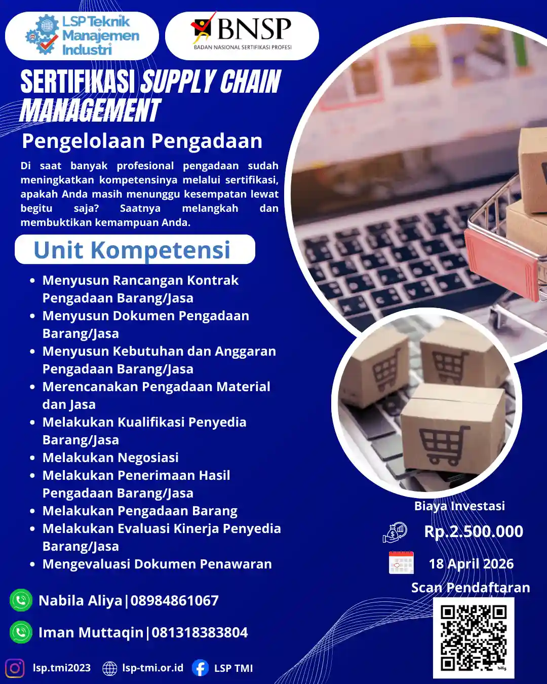 April 2026 :  Sertifikasi Pengelolaan Pengadaan