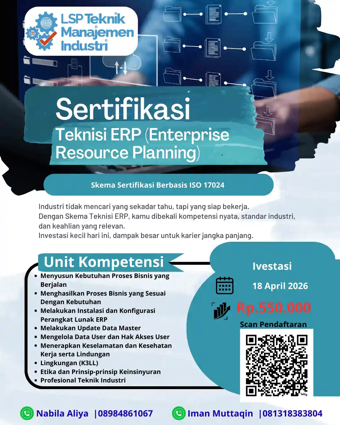April 2026 : Sertifikasi Teknisi ERP (Enterprise Resource Planning)