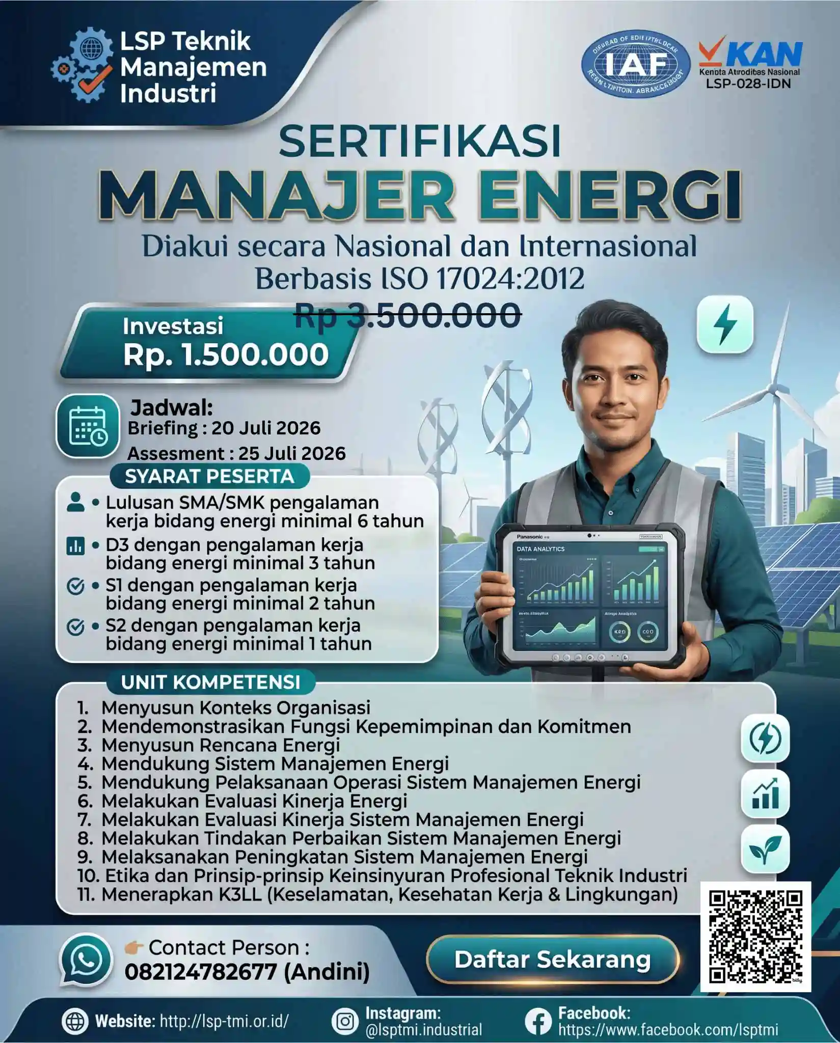 Juli 2026 : Manajer Energi