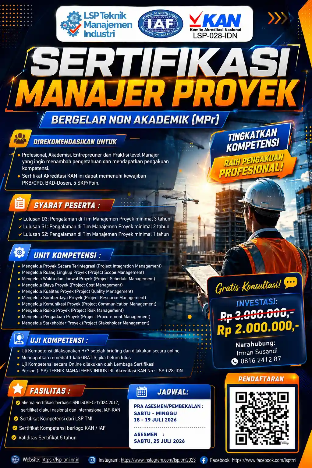 Juli 2026 : MANAJER PROYEK