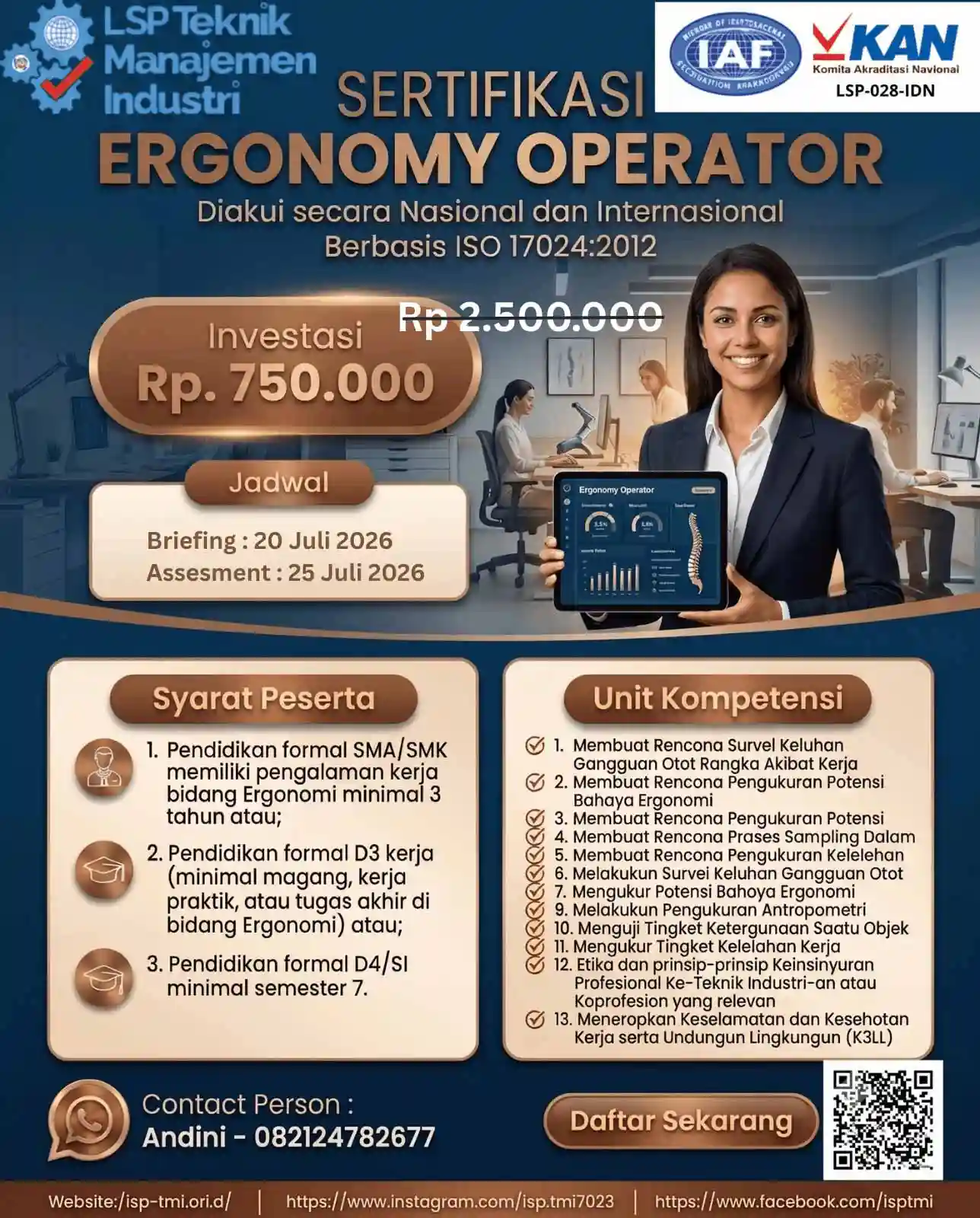Juli 2026 : ERGONOMY OPERATOR