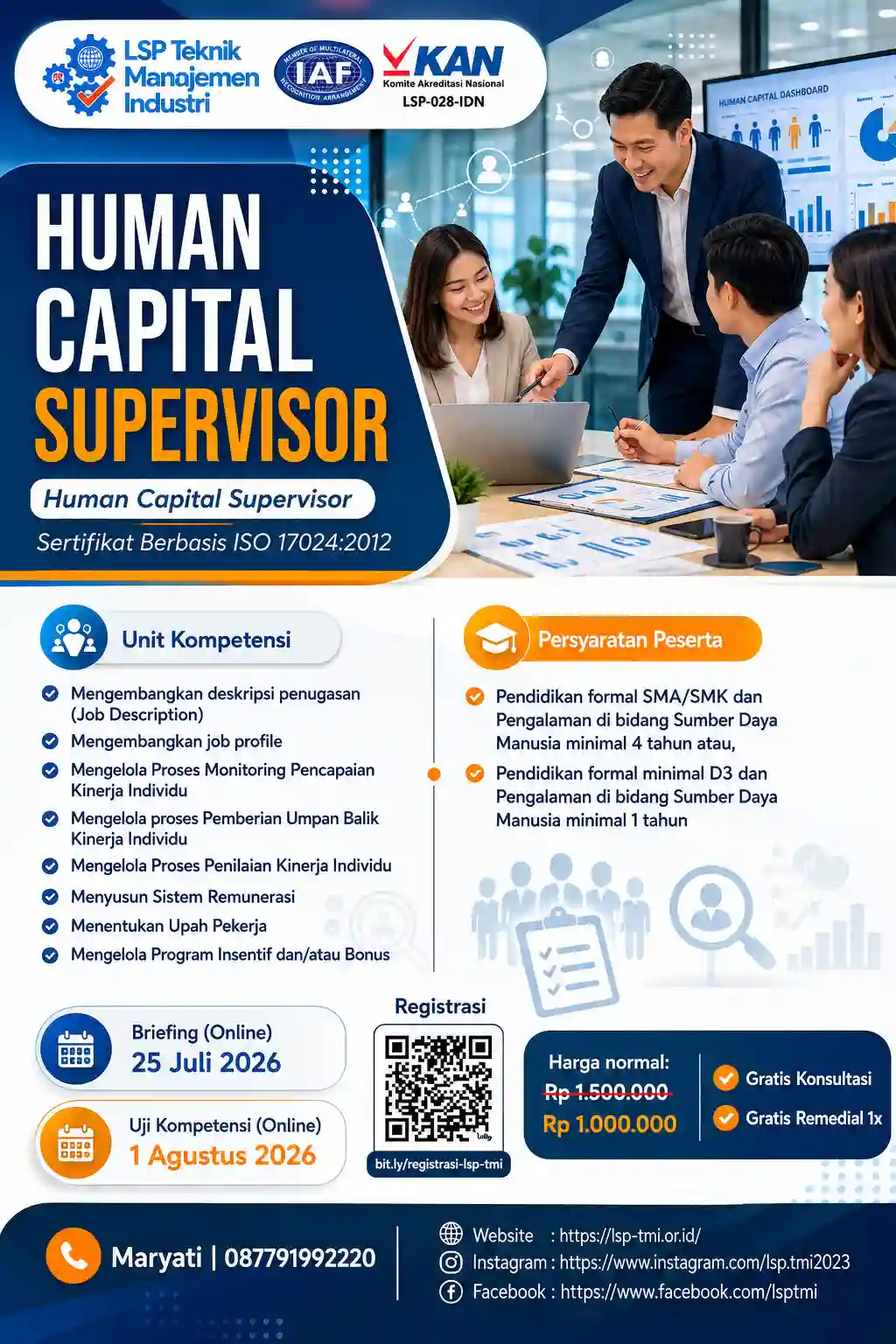 JULI 2026 : HUMAN CAPITAL SUPERVISOR