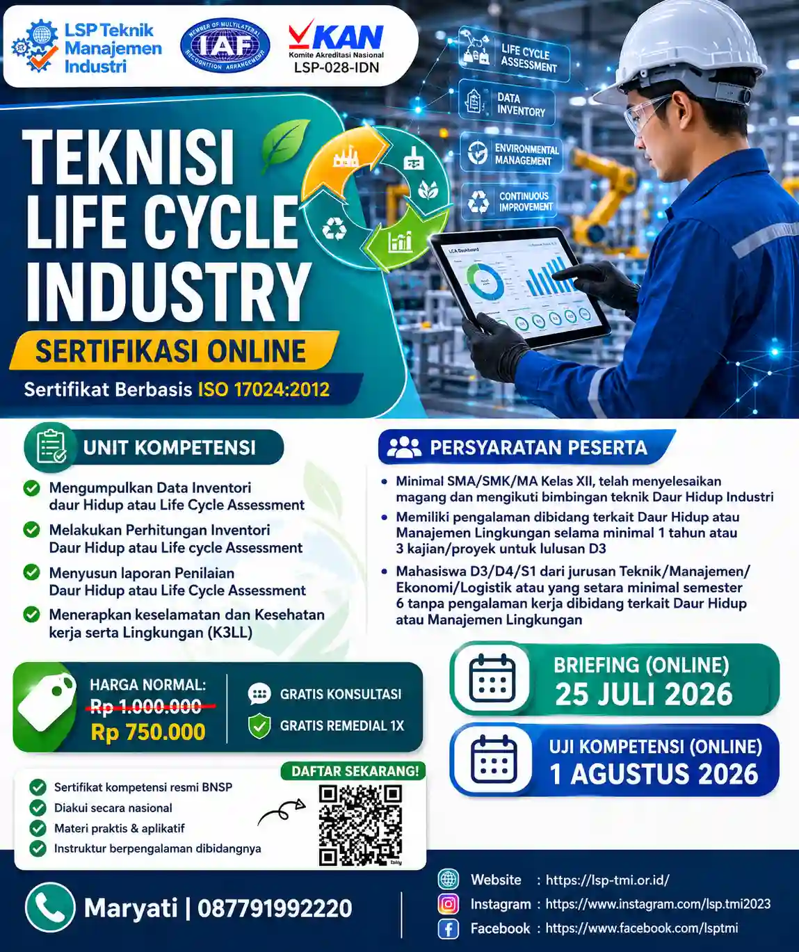 JULI 2026 : Technician Life Cycle Industry