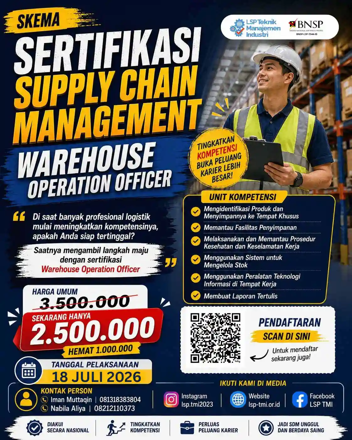 Juli 2026 :  Sertifikasi Warehouse Operation Officer