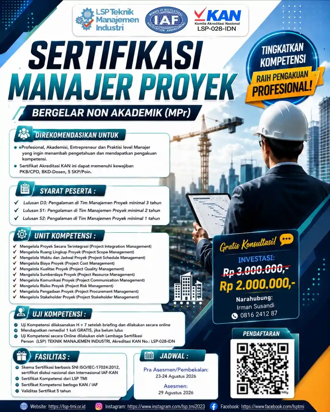 Agustus 2026 : MANAJER PROYEK