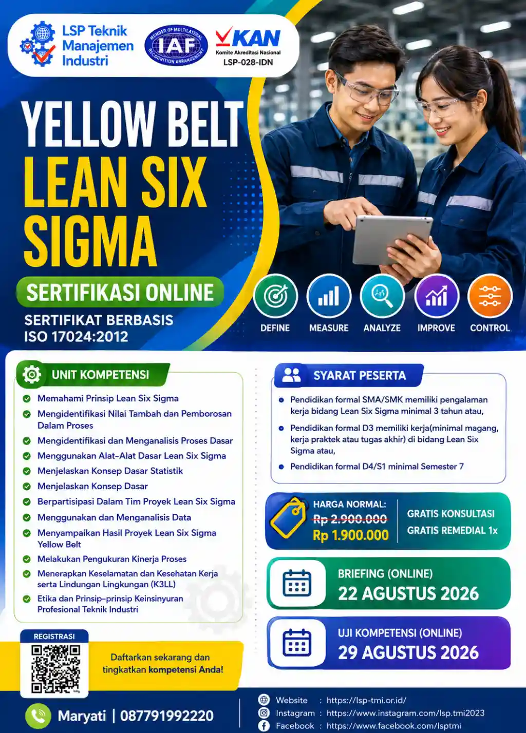 Agustus 2026 : YELLOW BELT LEAN SIX SIGMA