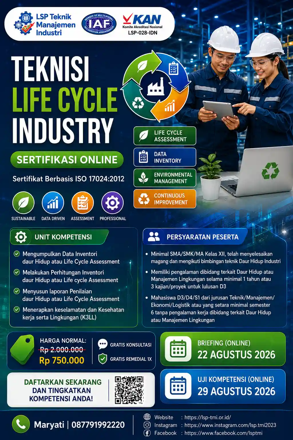 Agustus 2026 : Technician Life Cycle Industry