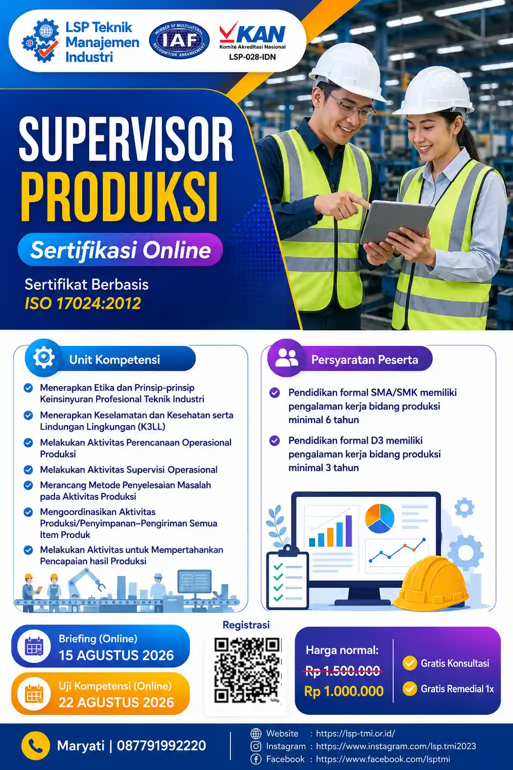 Agustus 2026 : SUPERVISOR PRODUKSI