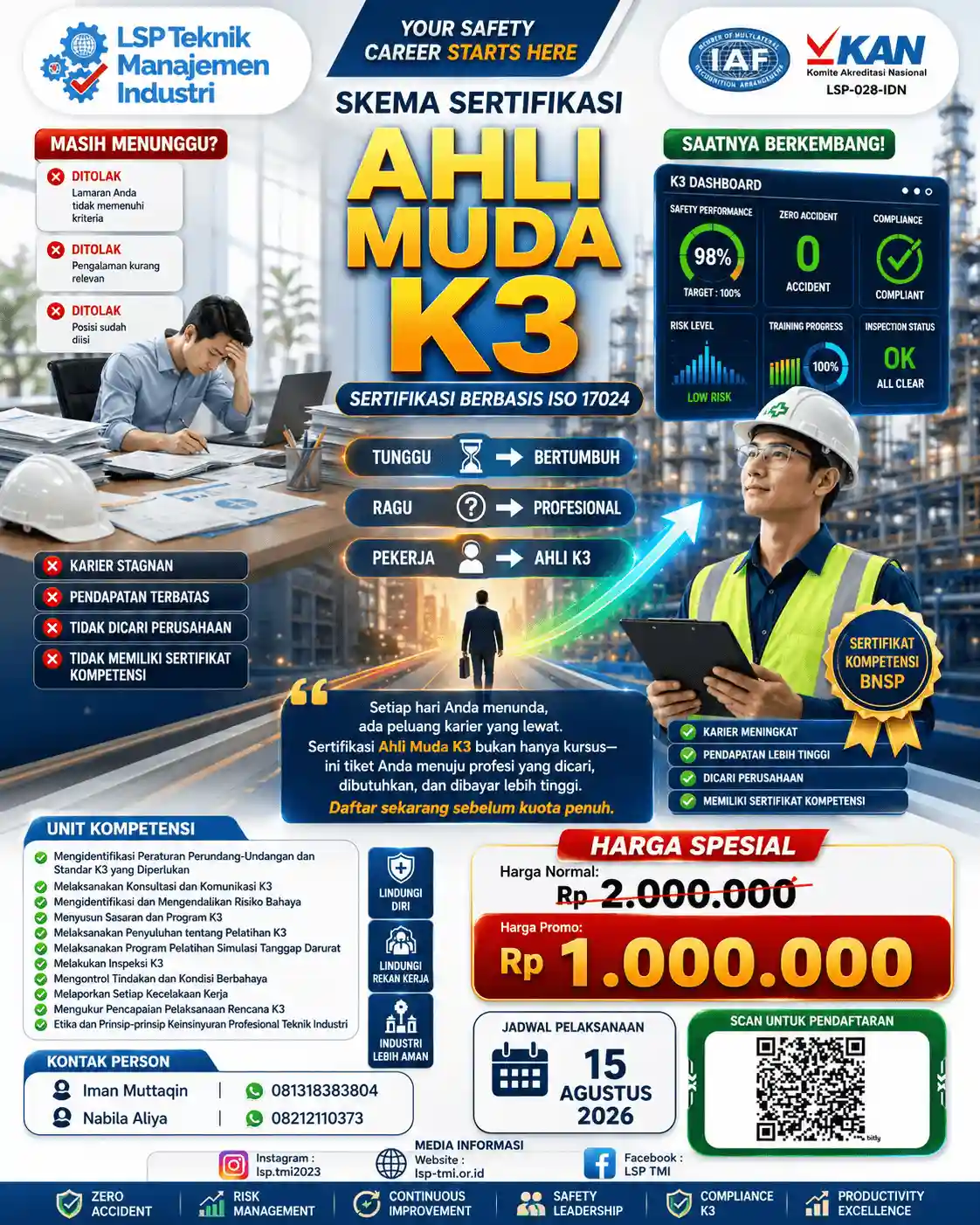 Agustus 2026 : Sertifikasi Ahli Muda K3