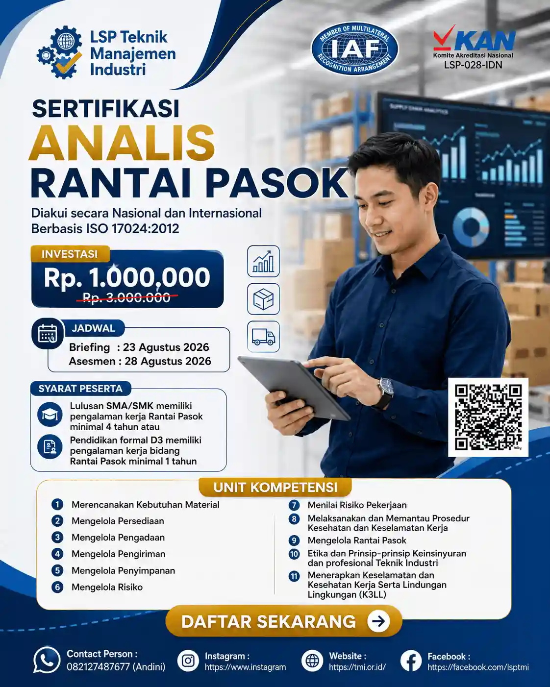 Agustus 2026:  ANALIS RANTAI PASOK