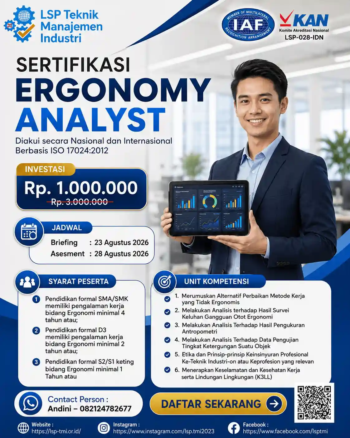 Agustus 2026 : ERGONOMY ANALYST