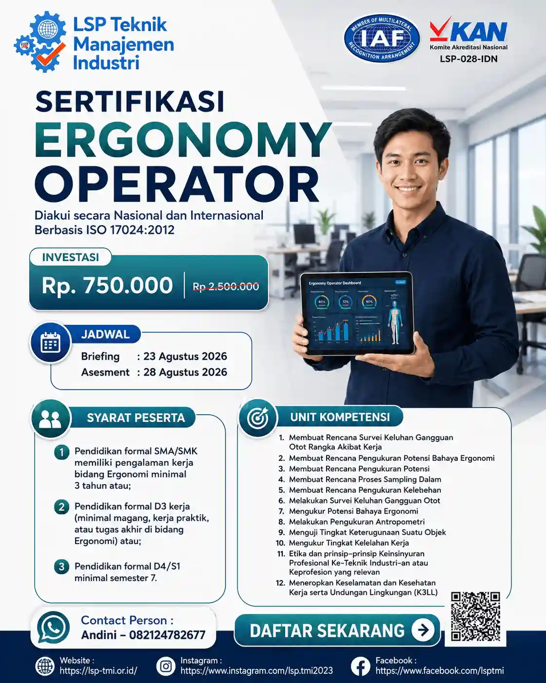 Agustus 2026 : ERGONOMY OPERATOR