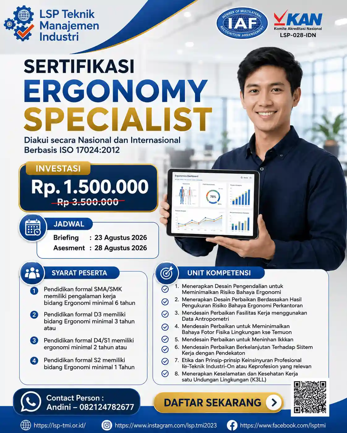Agustus 2026 : Ergonomy Specialist