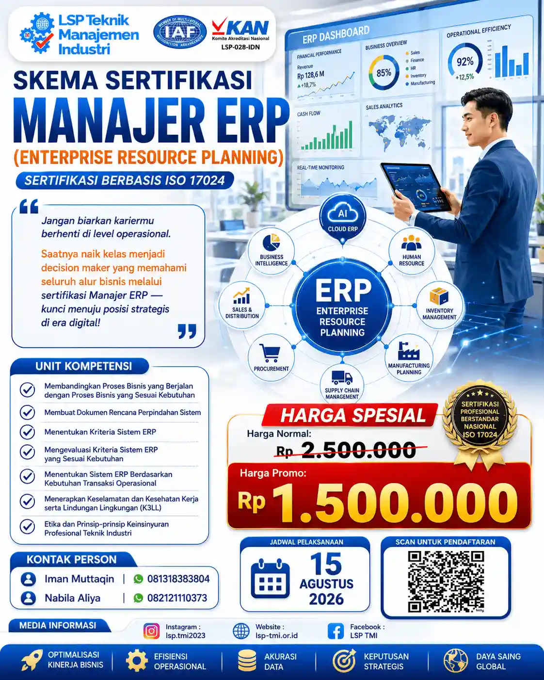 Agustus 2026 : Manajer ERP (Enterprise Resource Planning)