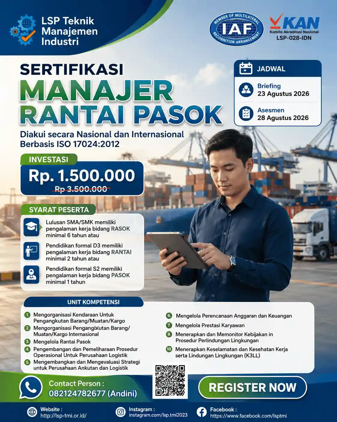Agustus 2026 : Manajer Rantai Pasok