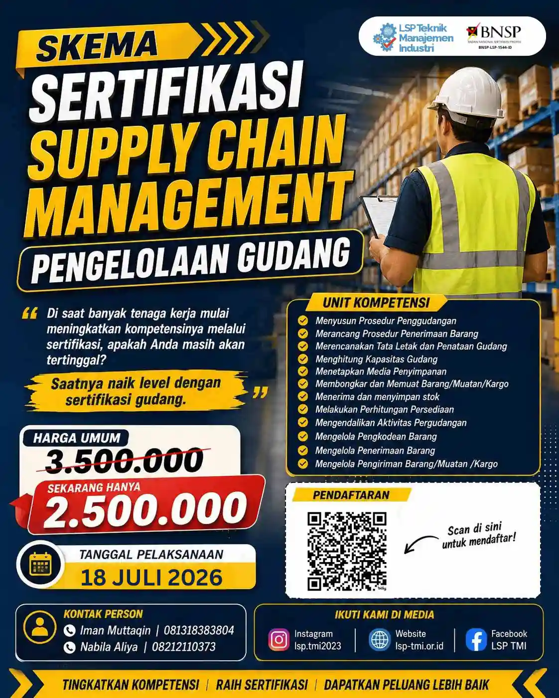 Juli 2026 :  Sertifikasi Pengelolaan Gudang