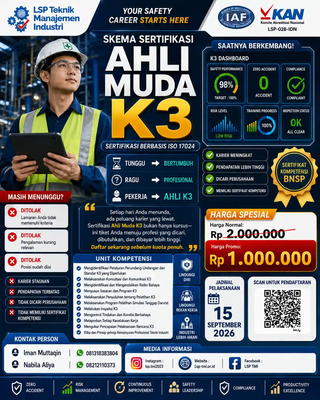September 2026 : Sertifikasi Ahli Muda K3