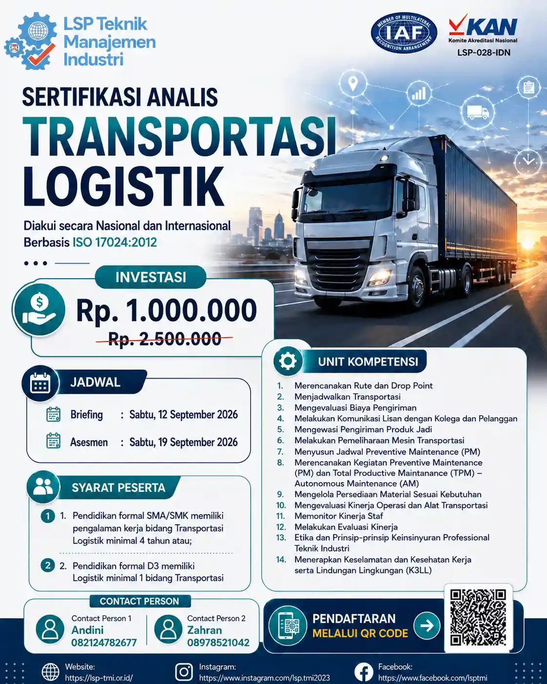 September 2026 : ANALIS TRANSPORTASI LOGISTIK