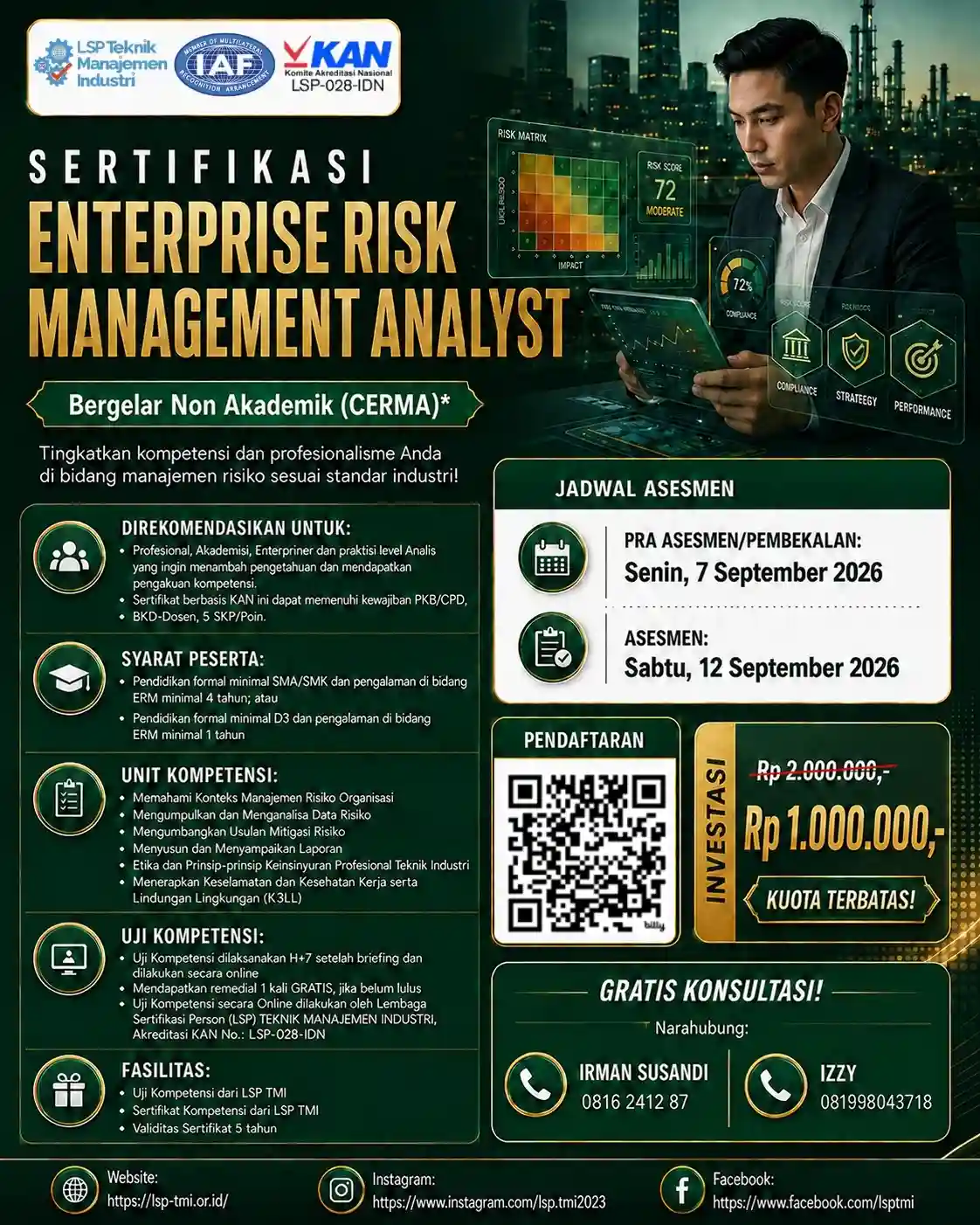 September 2026 : ENTERPRISE RISK MANAGEMENT ANALYST