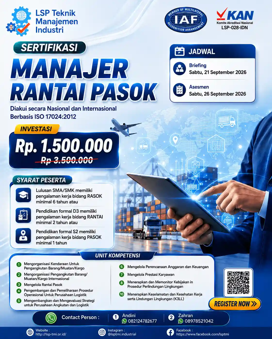 September 2026 : Manajer Rantai Pasok