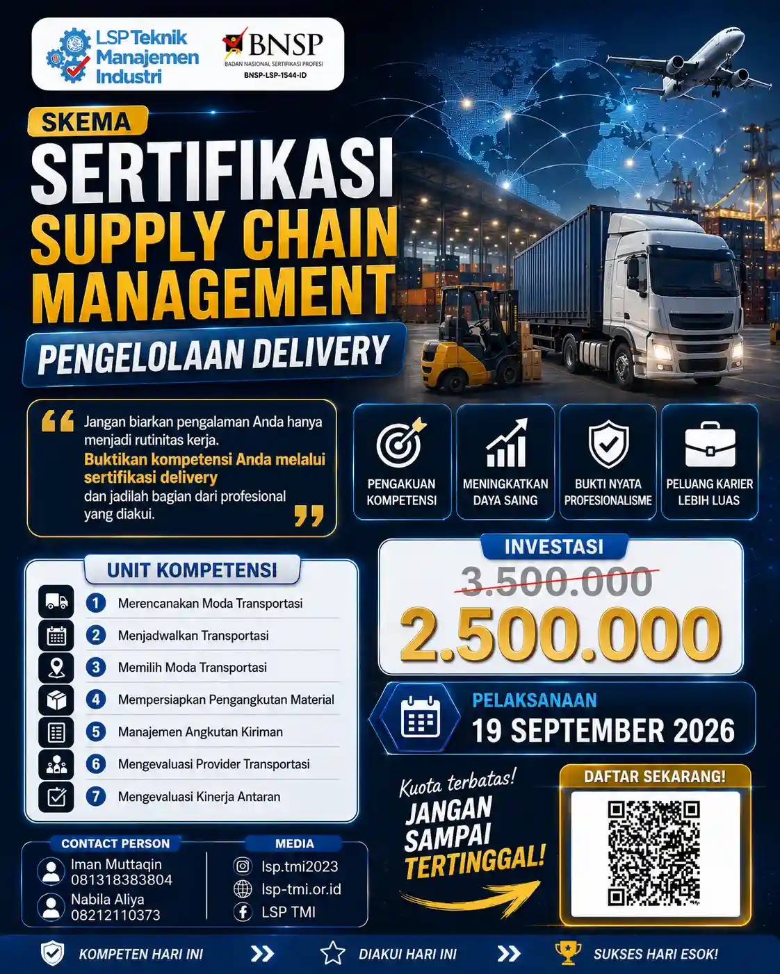 September 2026 :  Sertifikasi Pengelolaan Delivery