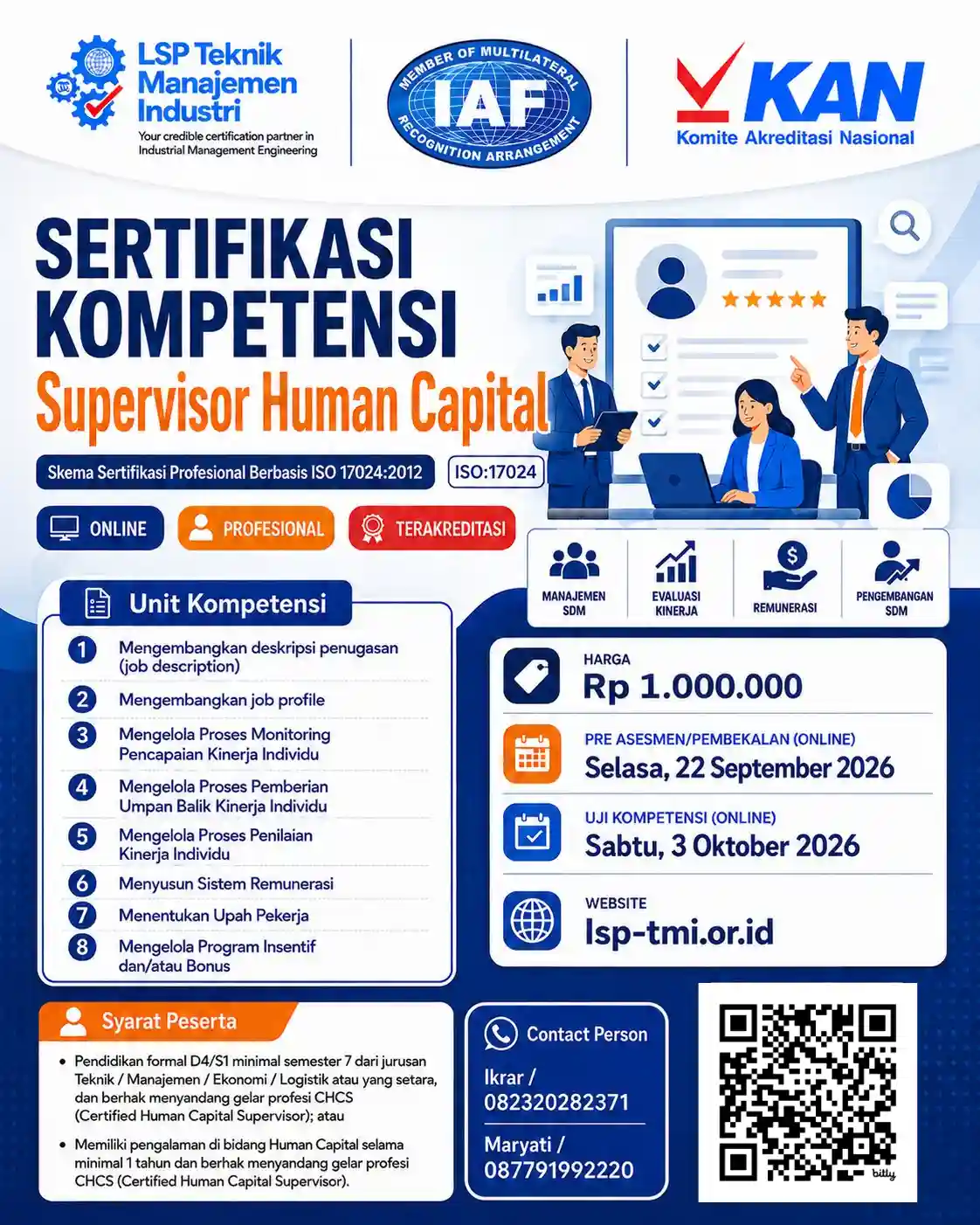 September 2026 : HUMAN CAPITAL SUPERVISOR